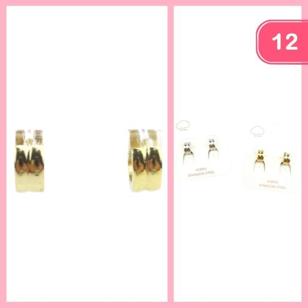 METAL HUGGIE EARRING (12 UNITS)