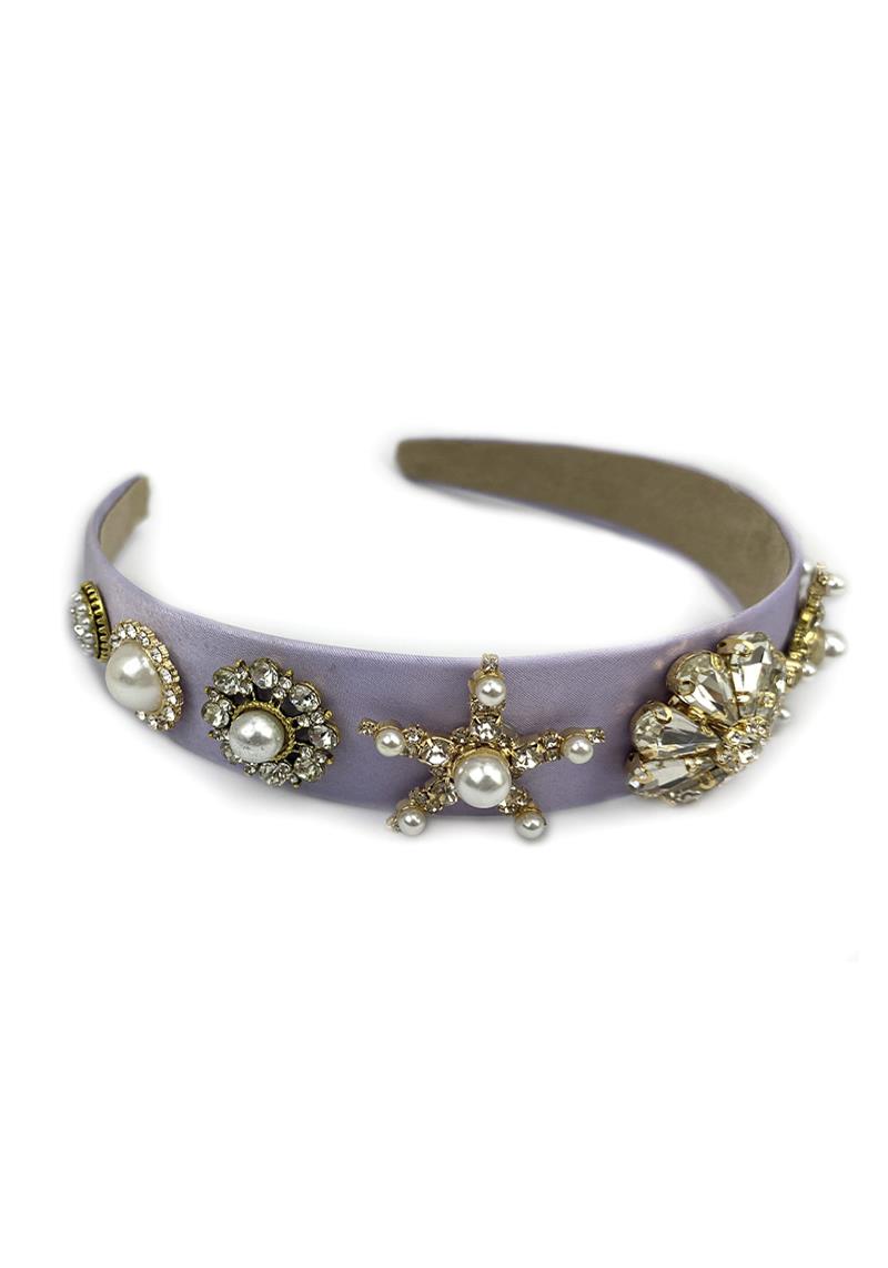 FASHION STONE PEARL FLOWER HEADBAND