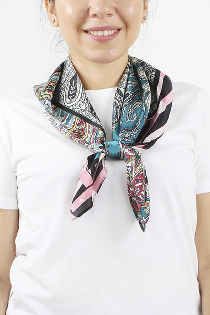 FASHION SILKY PAISLEY NECK SCARF