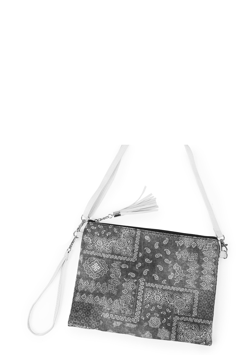 FASHION PAISLEY PRINT CROSSBODY BAG