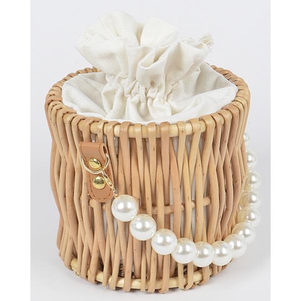 BAMBOO FAUX PEARL HANDLE CLUTCH
