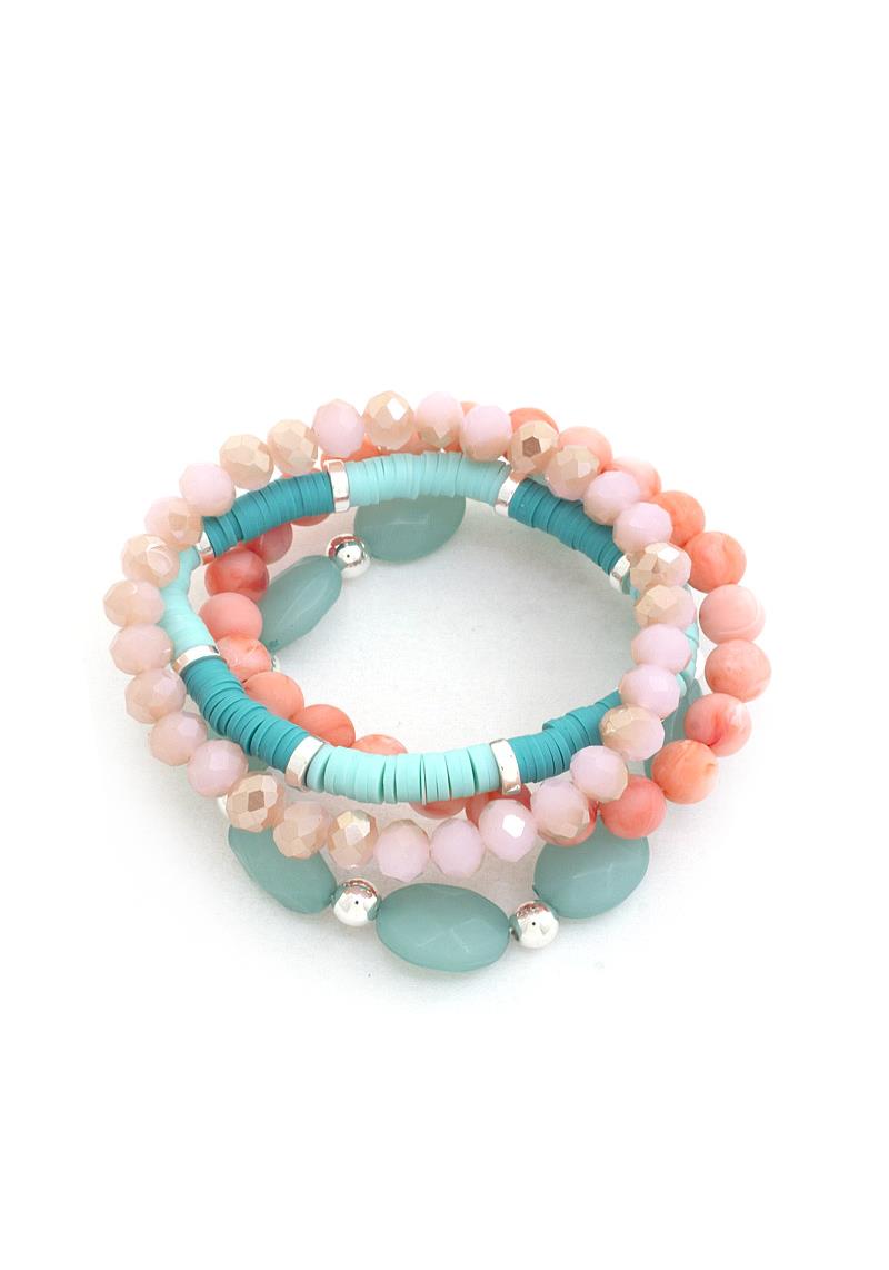 OVAL BEADED BRACELET SET
