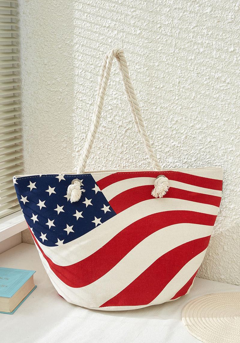 STYLISH AMERICAN FLAG TOTE BAG