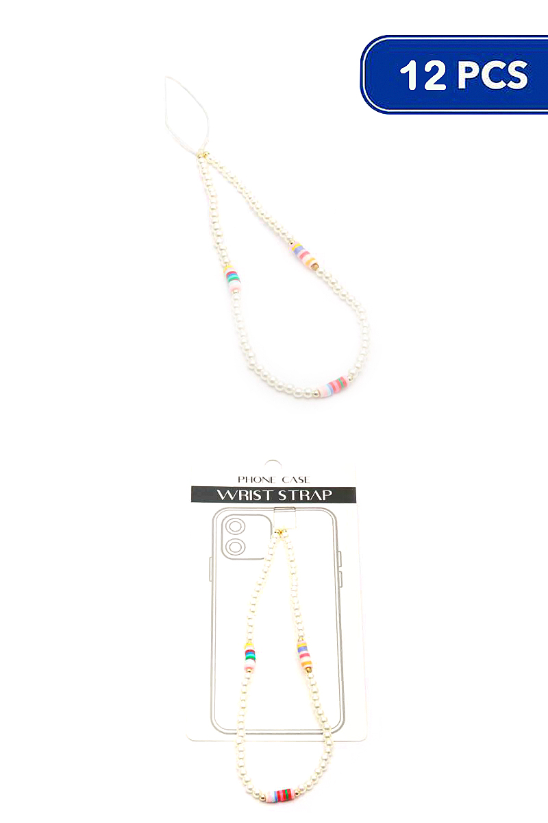 PEARL BEADED PHONE CORD (12 UNITS)