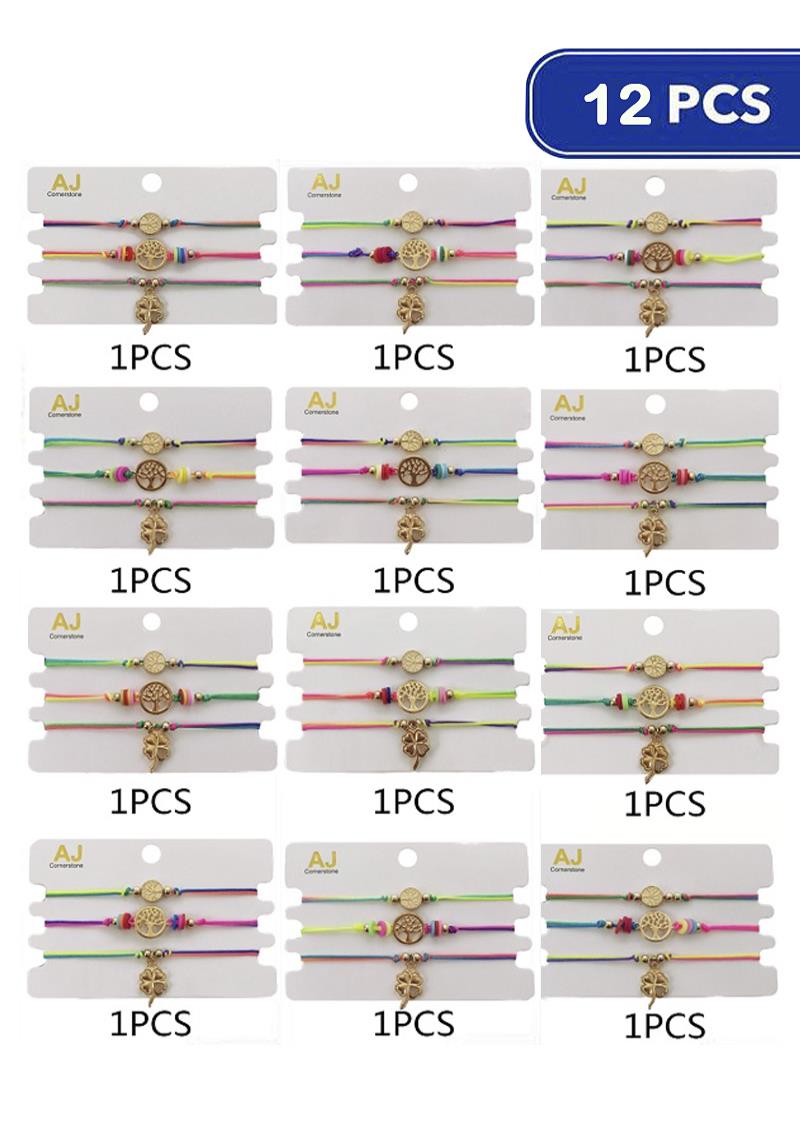 FASHION THREADY BRACELET (12 UNITS)