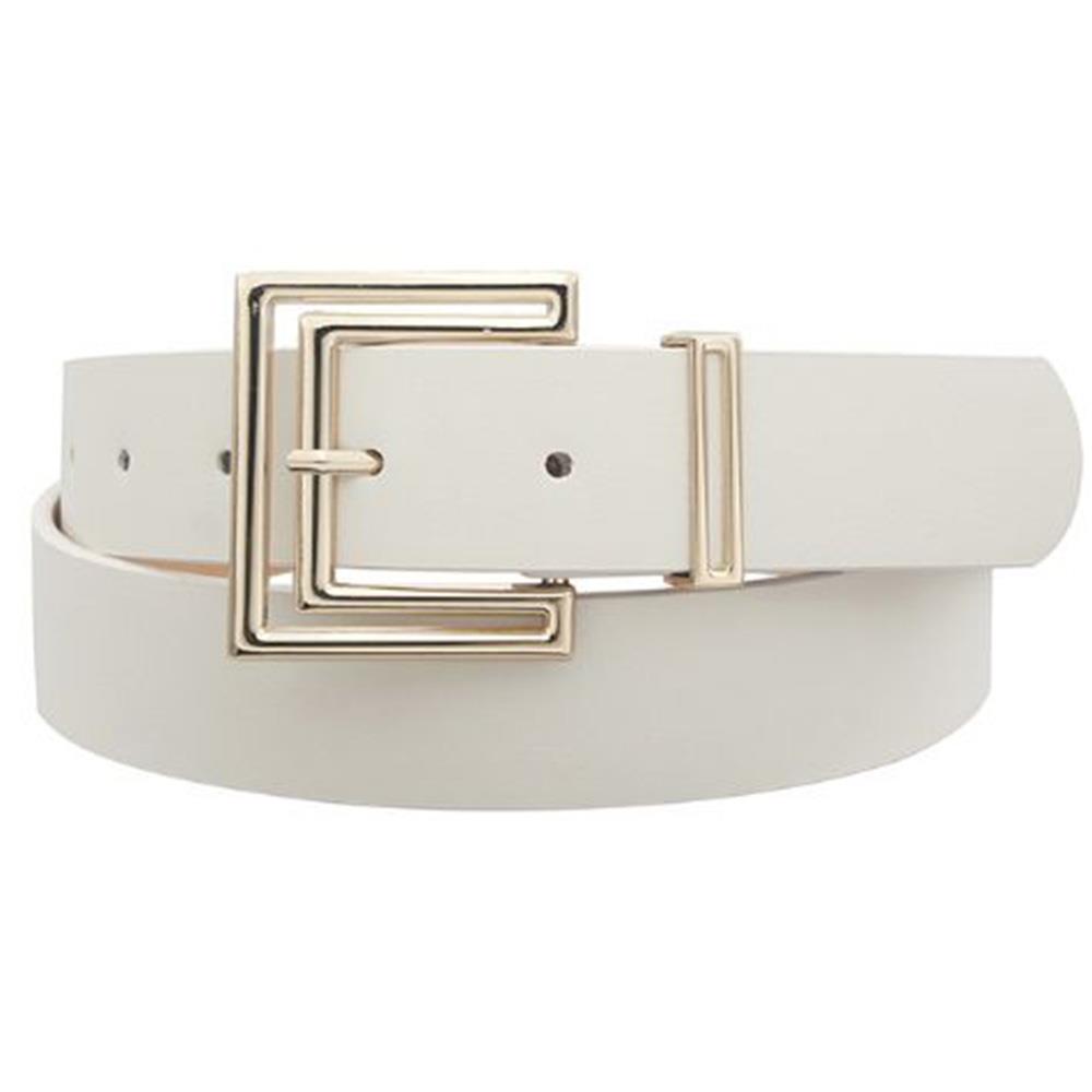 OUTLINE CUTOUT SQUARE BUCKLE BELT