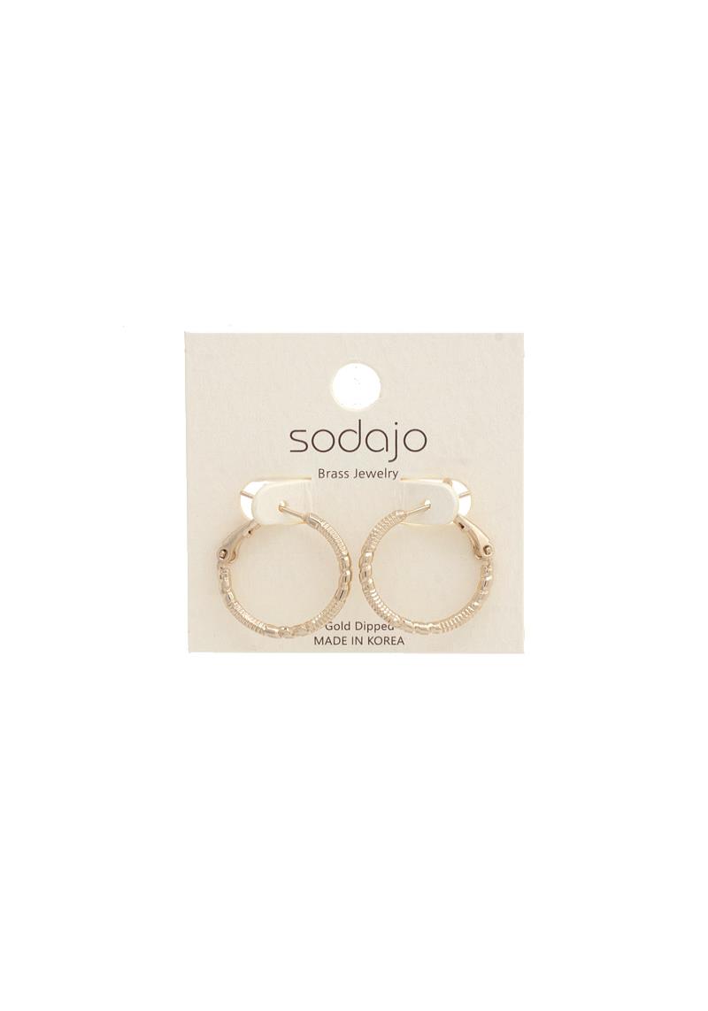 SODAJO METAL ROUND HOOP EARRING