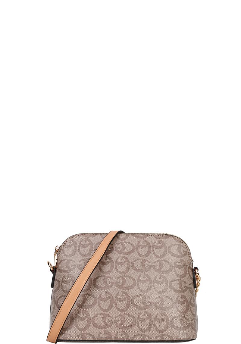 FASHION OVAL PATTERN CURVE CROSSBODY BAG
