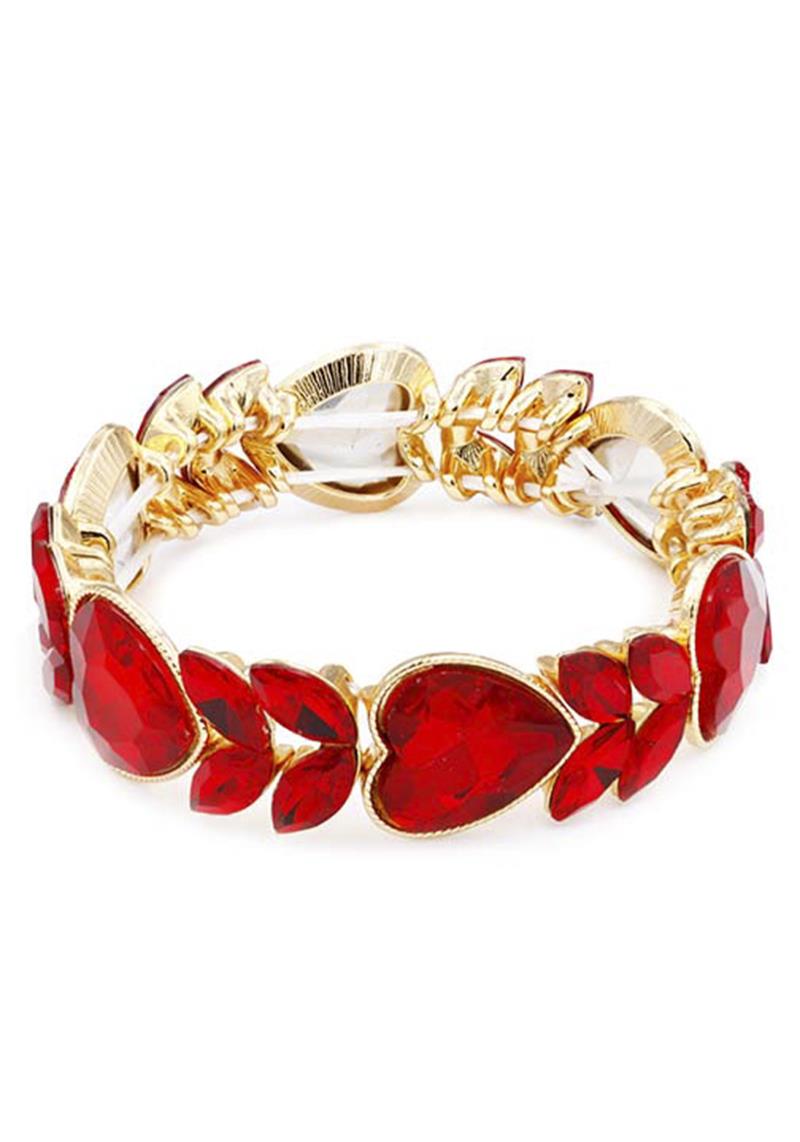 CRYSTAL COLOR STONE STRETCH BRACELET