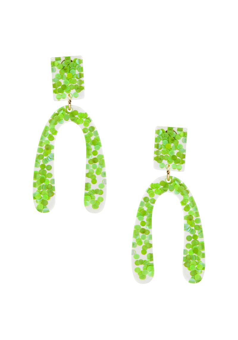 RESIN MULTI U DANGLE EARRING