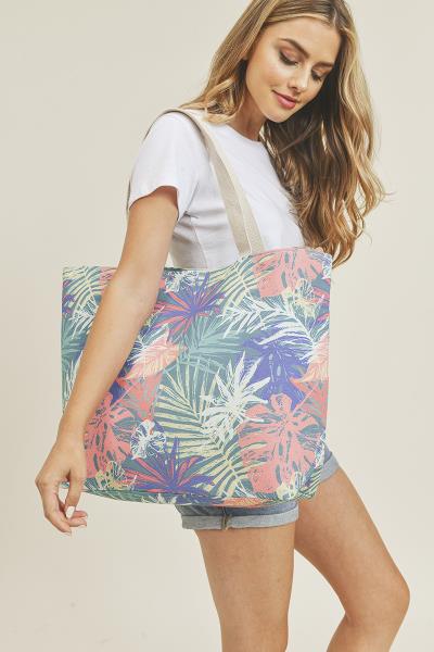 HAND DRAWN TROPICAL BAG