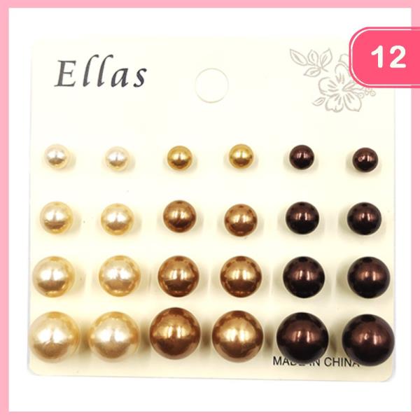 FASHION PEARL EARRING SET (12 UNITS)