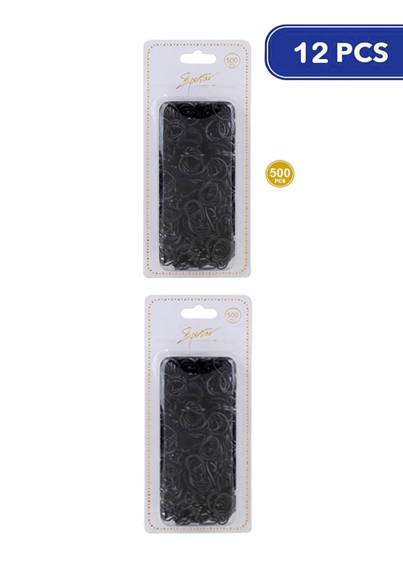 FASHION MINI HAIR TIE 500PC SET 12 UNITS