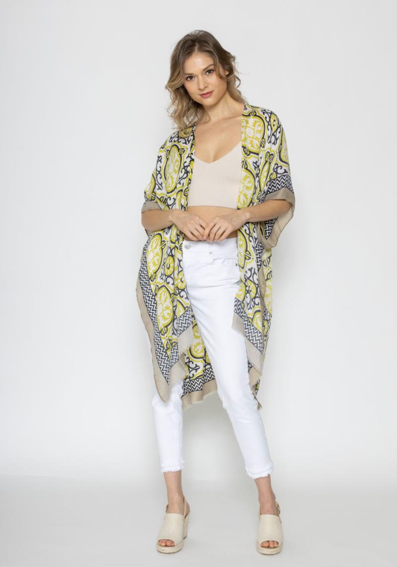 TILE PRINT KIMONO
