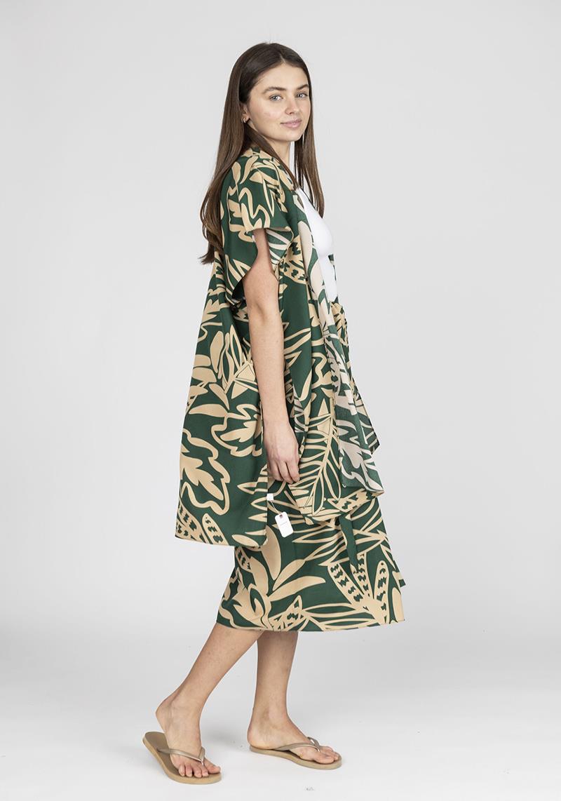 FASHION TROPICAL PRINT COVER UP WRAP SKIRT