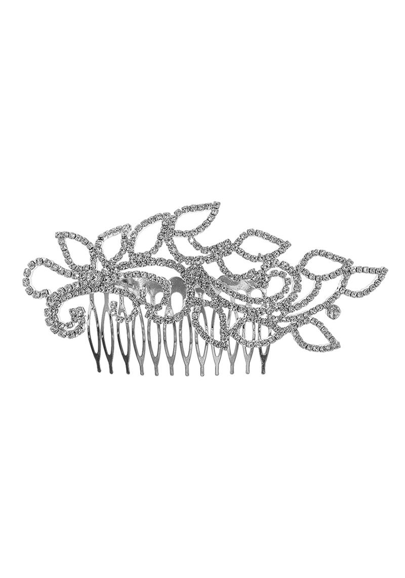 RHINESTONE LEAF VINE BRIDAL HAIR COMB
