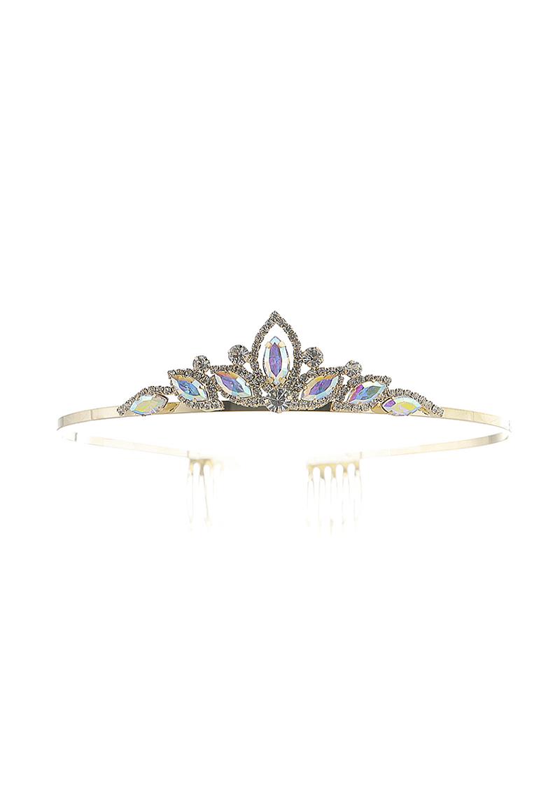 RHINESTONE CROWN BRIDAL TIARA