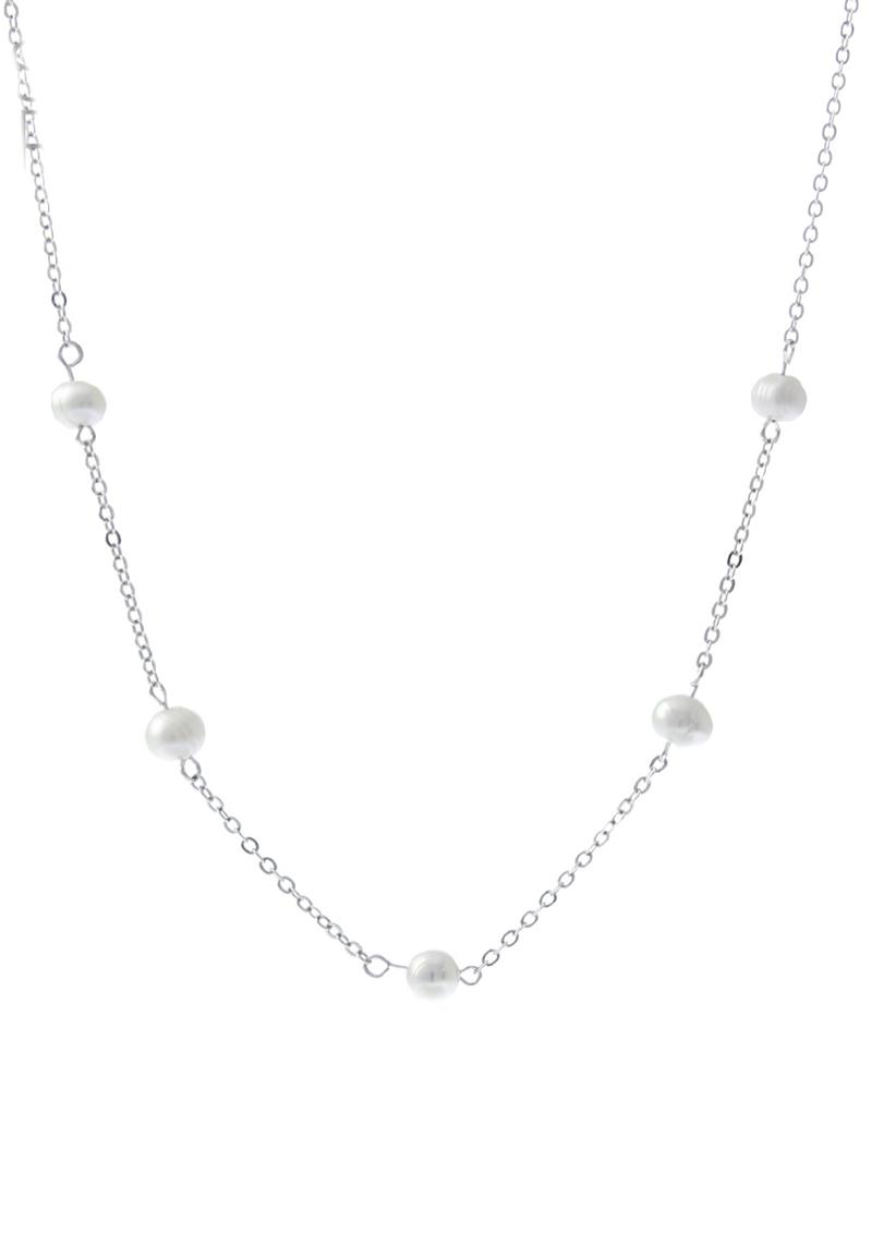 PEARL SATIONED CHOKER COLLAR NECKLACE