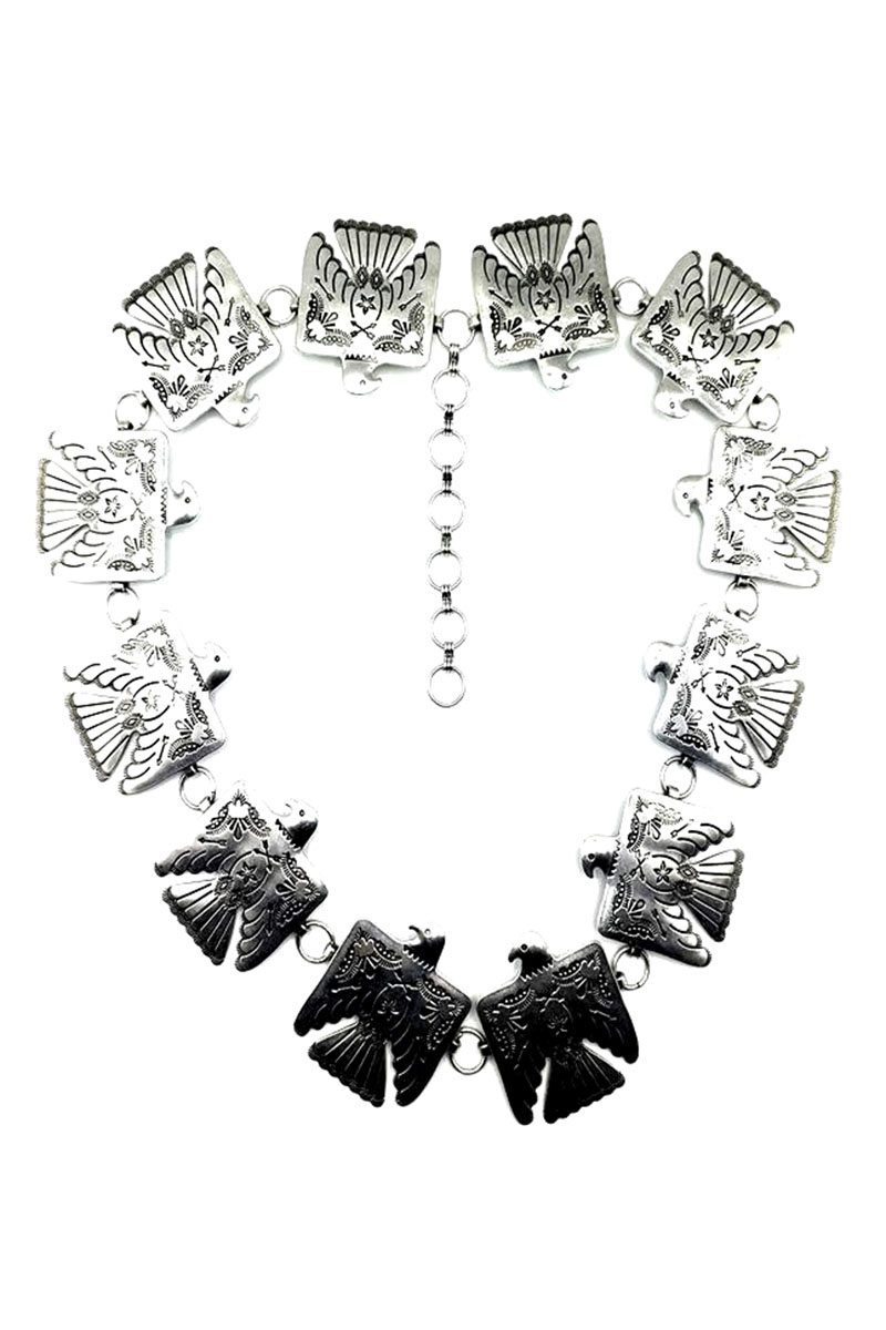 WESTERN STYLE BRID METAL CHAIN BELT