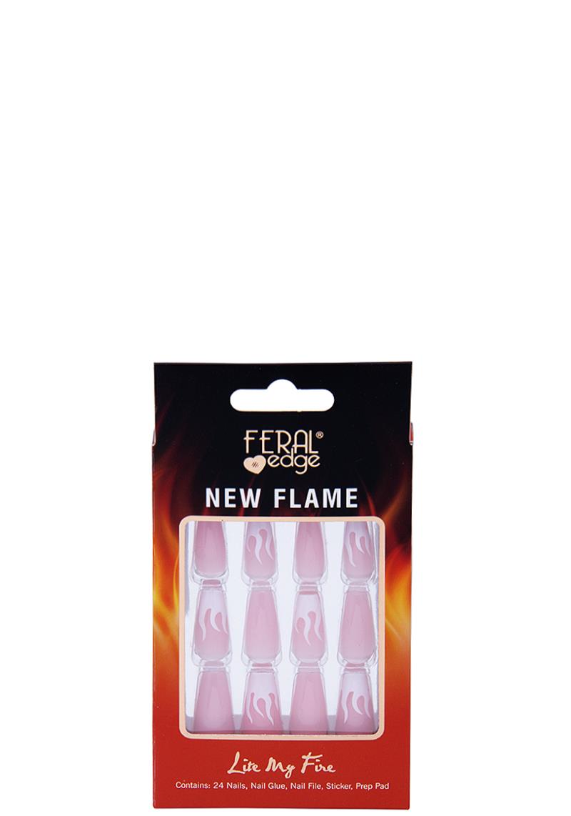LITE MY FIRE PINK FLAME NAIL DECORATION SET