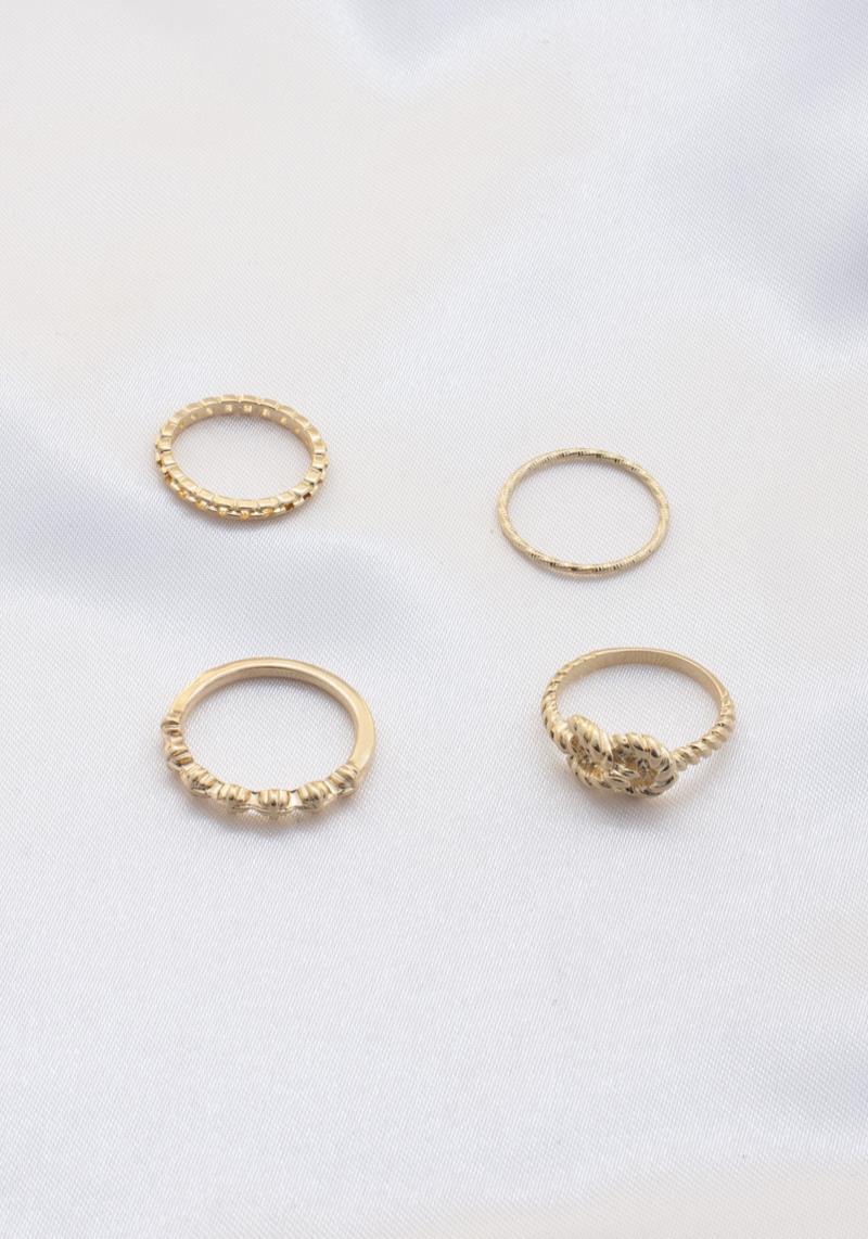 SODAJO KNOT METAL ASSORTED RING SET