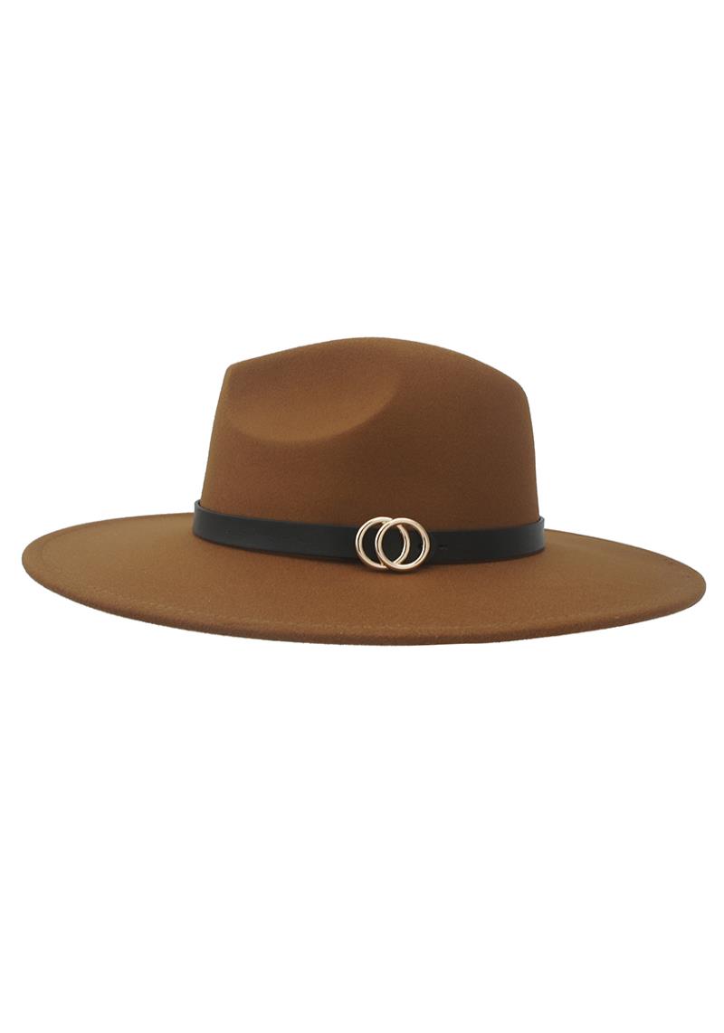 DOUBLE ROUND STRAP SUEDE FEDORA