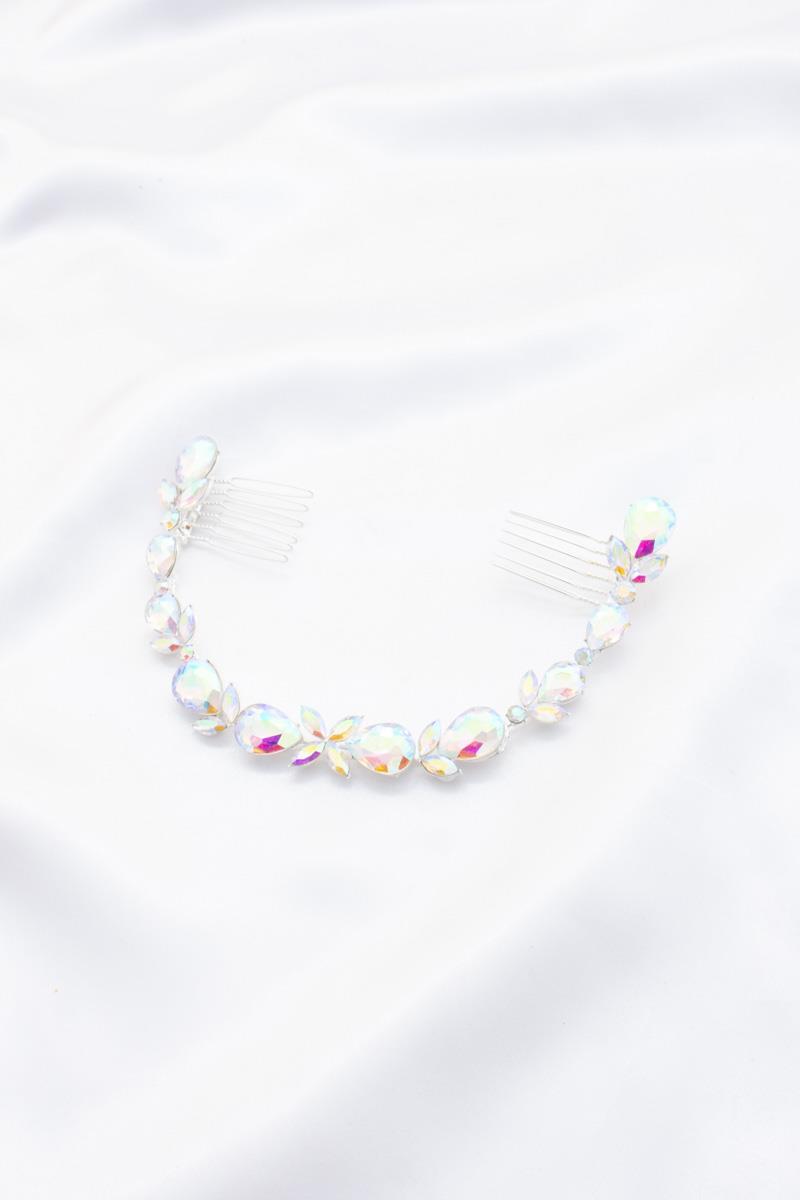 TEARDROP RHINESTONE BRIDAL VINE COMB