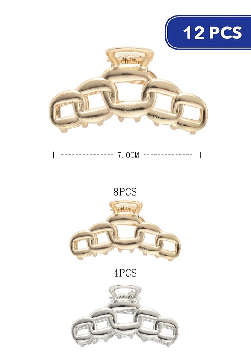 FASHION METAL HAIR CLAW (12 UNITS)