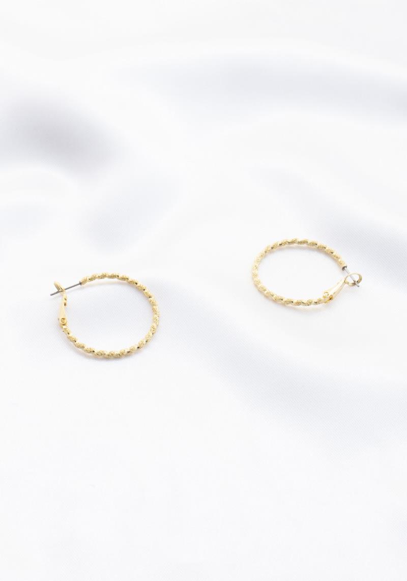 SODAJO TWSITED METAL HOOP EARRING