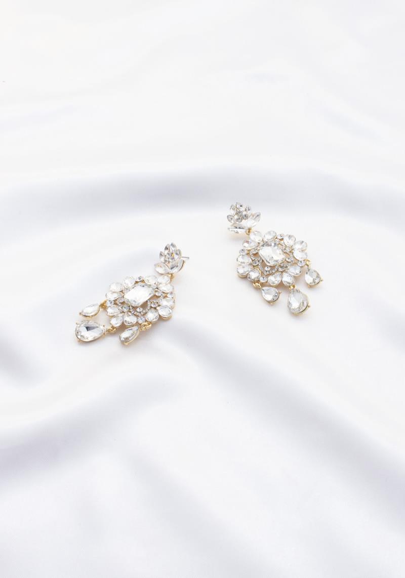 RHINESTONE DANGLE EARRING