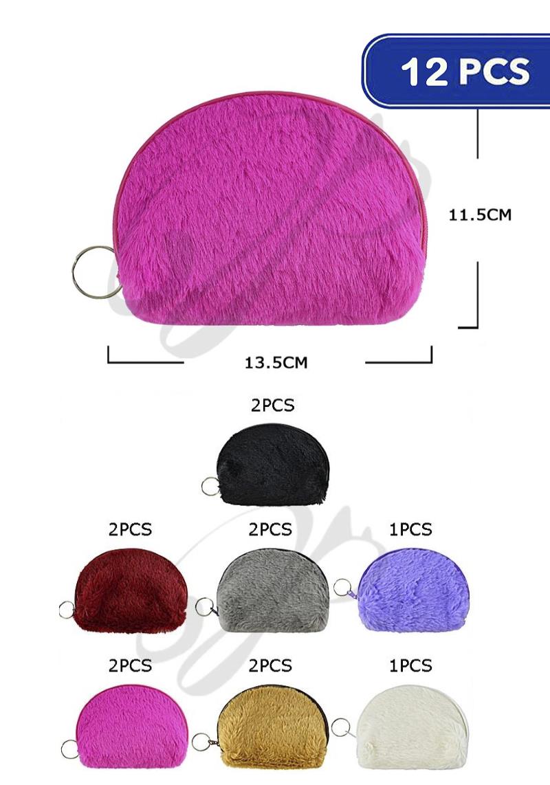 FASHION MINI FUR POUCH (12 UNITS)