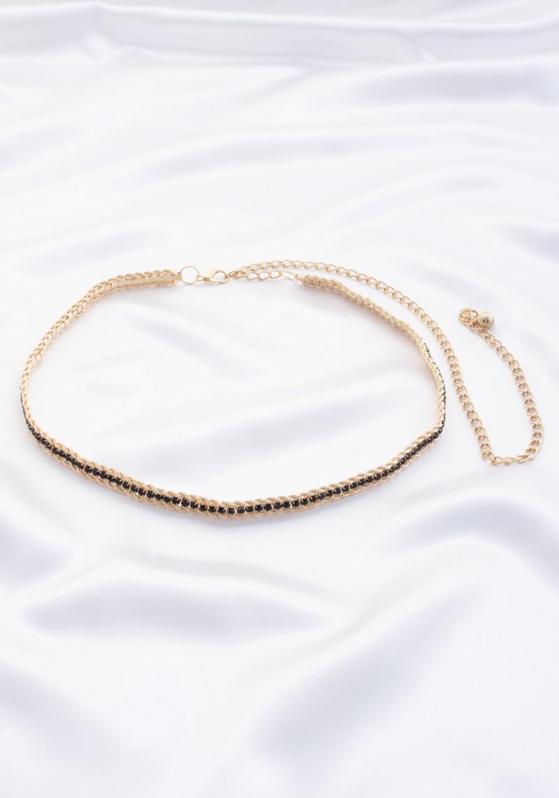 RHINESTONE METAL BELT