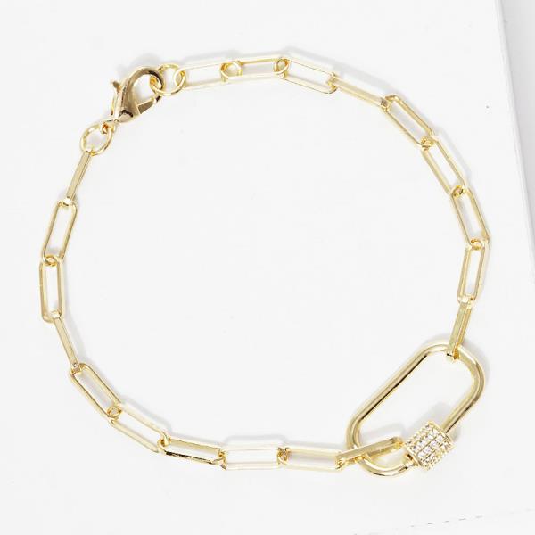 OVAL LINK METAL BRACELET