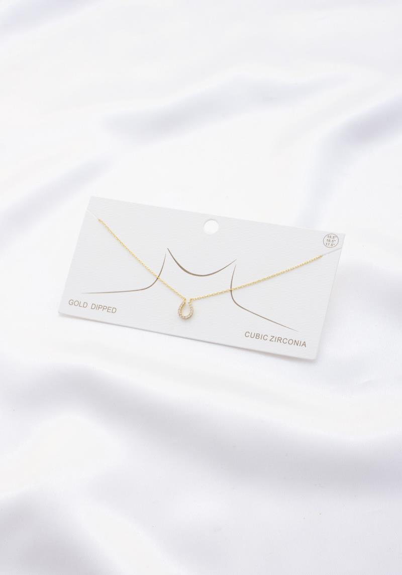 DAINTY HORSE SHOE CHARM NECKLACE