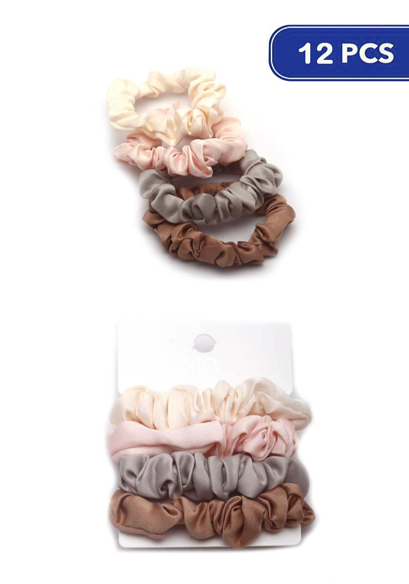 FASHION HAIR SCRUNCHIES (12 UNITS)