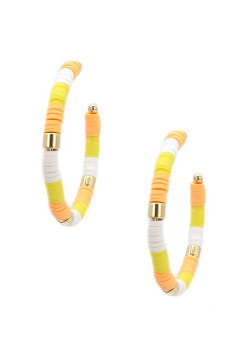 RUBBER DISC HOOP EARRING