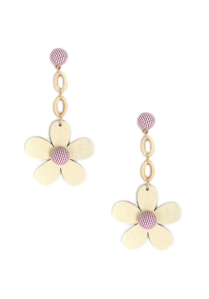 FLOWER DROP DANGLE EARRING