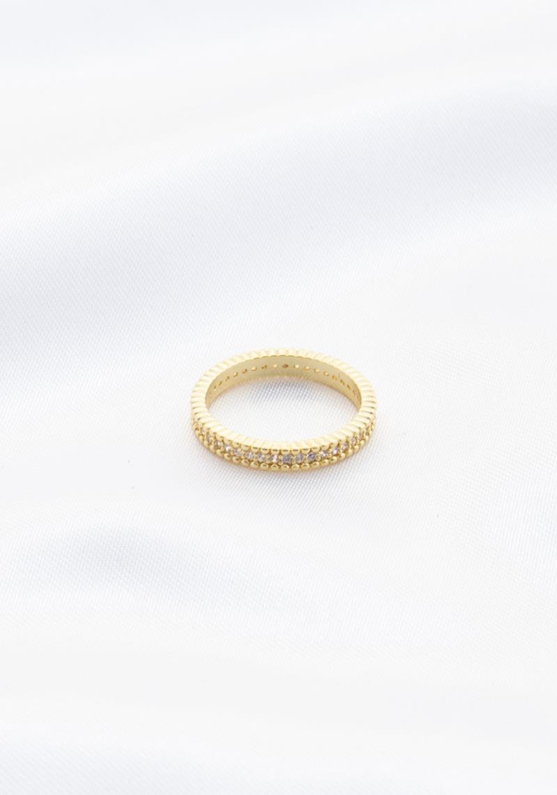 RHINESTONE METAL RING