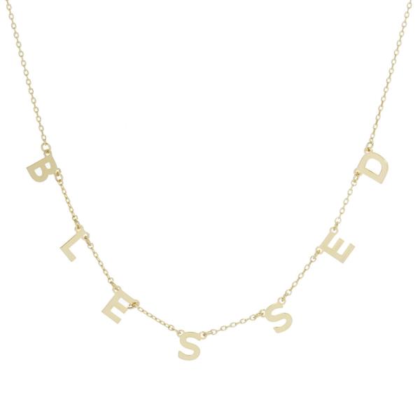 GOLD DIPPED BLESSED STATION NECKLACE