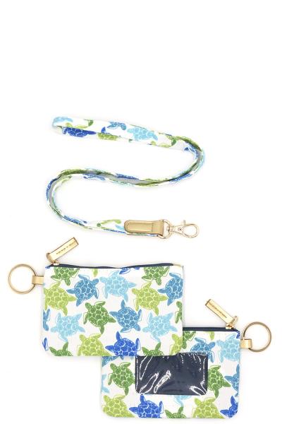 TURTLE ID WALLET & DETACHABLE LANYARD