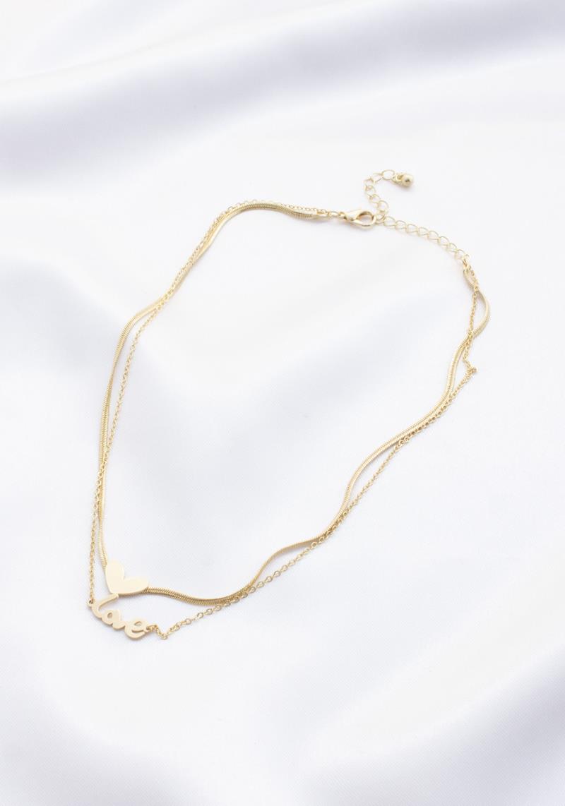 HEART LOVE PENDANT LAYERED NECKLACE