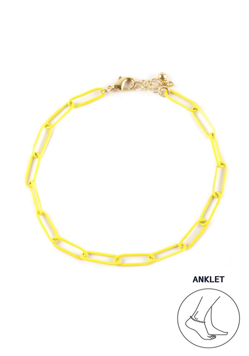 COLOR METAL CHAIN ANKLET