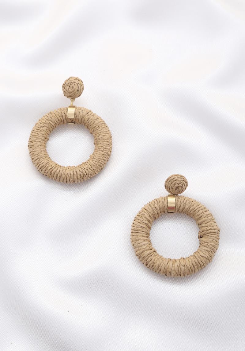 PAPER WRAP ROUND DANGLE EARRING