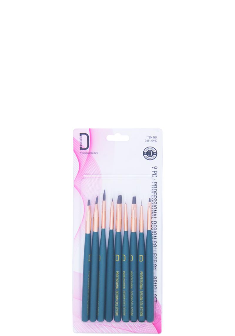 9 PC PROFESSIONAL DESIGN COLLECTION BRUSH SET