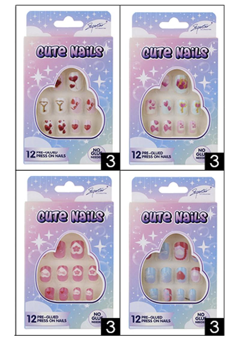 FASHION FAKE NAIL ART  (12 UNITS)