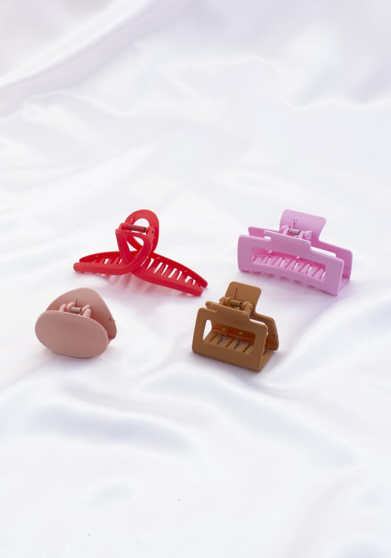 SMOOTH TEXTURE ASSORTED HAIR CLIP SET