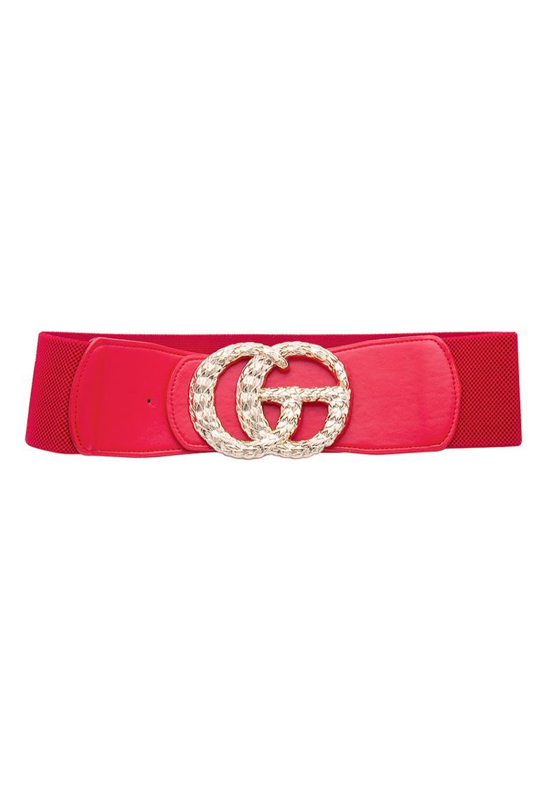 FASHION PLAIN METAL ELASTIC BELT