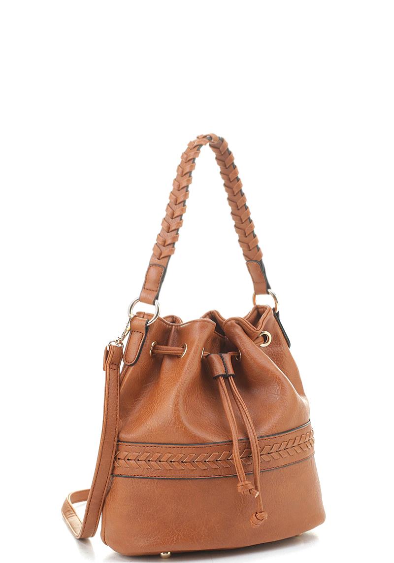 STYLISH SMOOTH PATTERN ARROW DESIGN DRAWSTRING CROSSBODY BAG