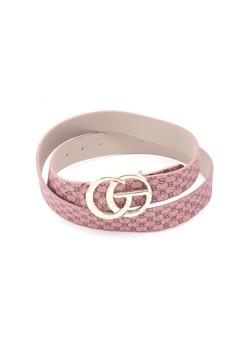 FASHION PATTERN PRINT METAL BELT