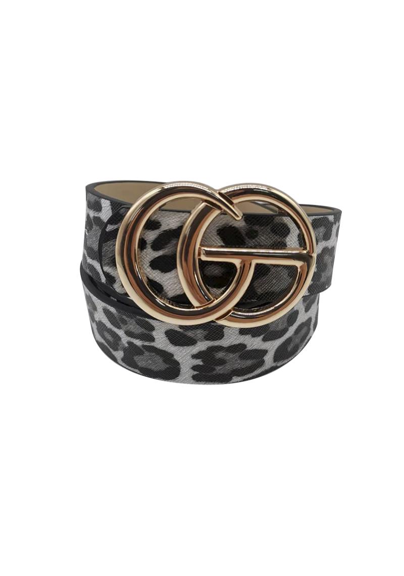 FASHION PATTERN PRINT METAL BELT